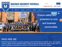 Tablet Screenshot of mafokosecurity.co.za